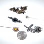 Sterling Silver Victorian Edwardian & Revival Marcasite Stickpin Brooches Lot