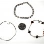 Vintage Sterling Silver Chain Bracelets Lot of 3 Pcs