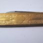 Vtg YGold Filled Colibri Thin 2-Blade Imperial Pocket Wallet Knife Engravable