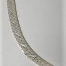 Vtg Sterling Silver Wide Etched/Plain Reversible ITALY Chain Necklace Lot 20.25"