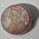 Ancient Carnelian Agate King or Noble w Parthian Script Stamp Seal Lot