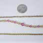 Vintage 14K Gold Filled Chain & Beaded Bracelets Lot 3 Pcs