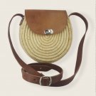 Modern raffia bag for women handmade from natural materials
