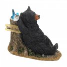 Solar light garden decor: Bear taking a nap!