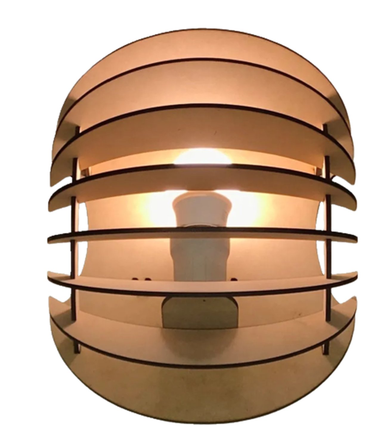 Mdf handmade wall lamp for led bulbs . Improve your home, shop, bar or restaurant -