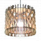 Wavy and innovative design to decorate and enlight any interior room - Mdf Wood