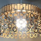 Ceiling pending lamp made with Mdf, with Mdf Wood rings . Exclusive  design