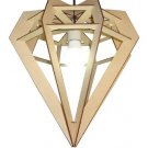 Diamond shape ceiling pending Mdf lamp, for children, teens and adults bedrooms