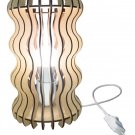Handmade bedside lamp made of Mdf Wood. Modern and contemporary design
