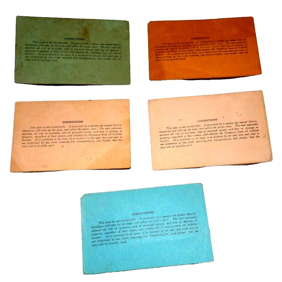 Pennsylvania Railroad 1939 1940 1941 1943 1944 Pass Lot World War II ...