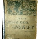 1902 FRYE'S GRAMMAR SCHOOL GEOGRAPHY Indian Territory Oklahoma World Maps Atlas