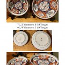 Gold Imari Japanese Hand Painted Porcelain Deep Plates