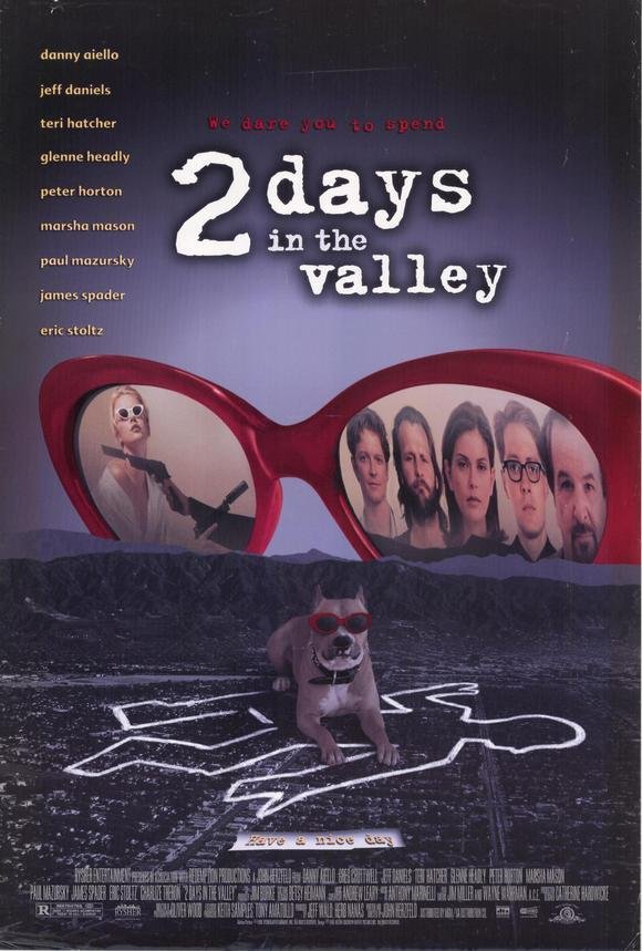2 Days in the Valley  Single Sided Original Movie Poster 27x40 inches