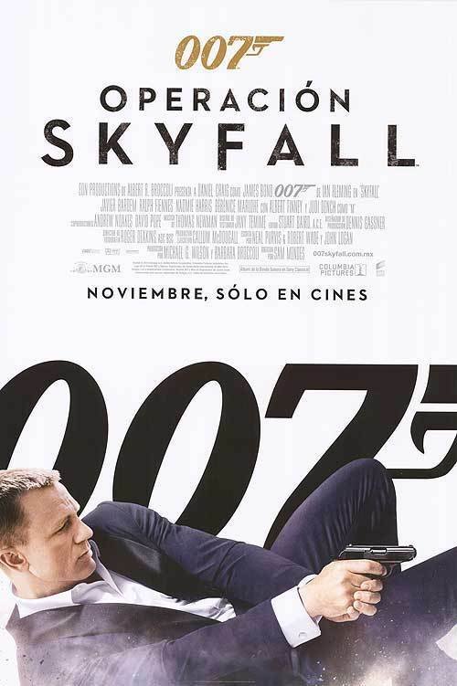 Skyfall Spanish Original Double Sided Movie Poster  27"x40"