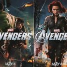 Avengers Hulk/Black Widow Original Double Sided Movie Poster  13"x19"