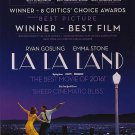 La La Land Golden Globe  Movie Poster Double Sided 27x40 Orig 27x40 inches