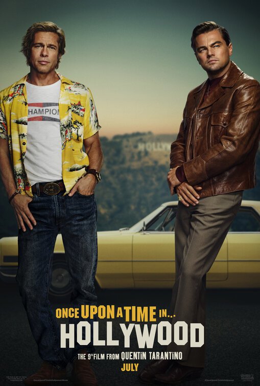 Once Upon a Time in Hollywood  Brad/Caprio Adv Original Double Sided Movie Poster 27x40 inches