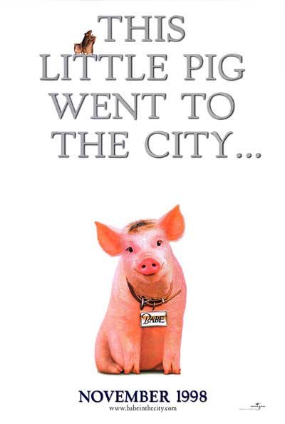 Babe Pig in the City Advance Double Sided original Movie Poster 27&Atilde;�40 inches
