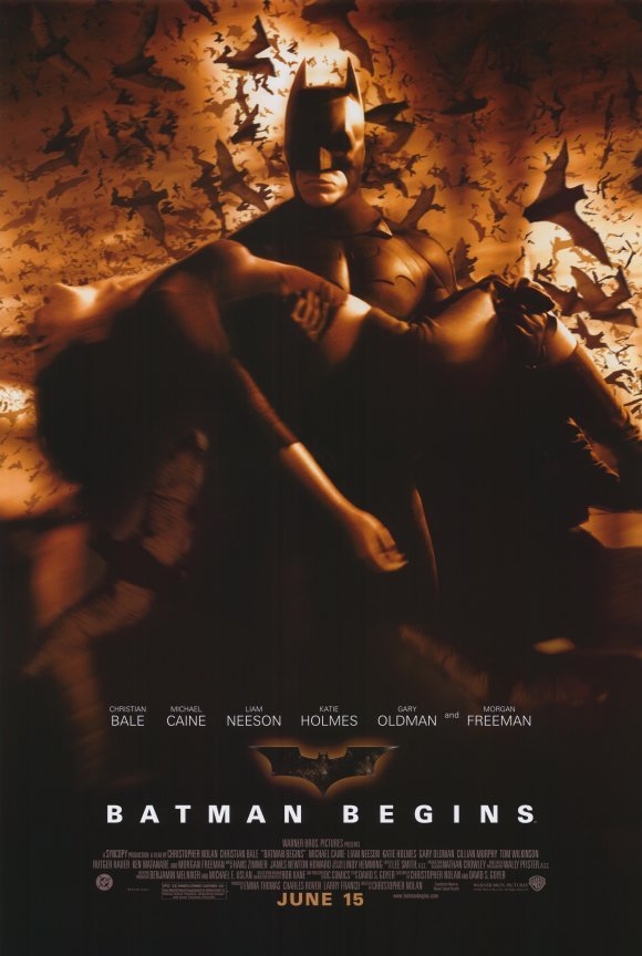 Batman Begins Final Double Sided Original movie Poster 27&Atilde;�40 inches
