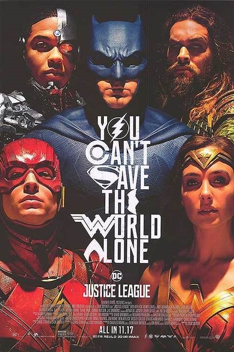 Justice League Regular Double Sided Original Movie Poster 27&Atilde;�40 inches