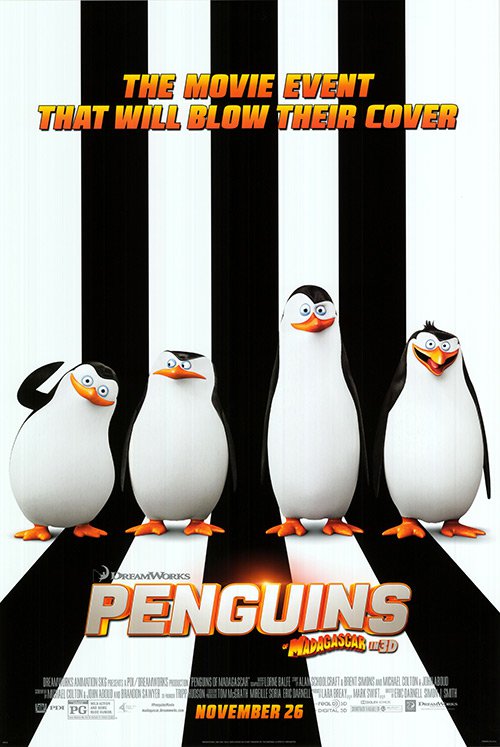 Penguins Of Madagascar Final Double Sided Original Movie Poster 27Ã�40