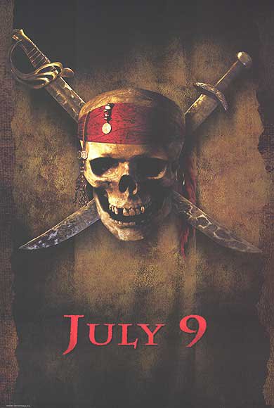 Pirates of Caribbean Version B Single Sided Original Movie Poster 27&Atilde;�40