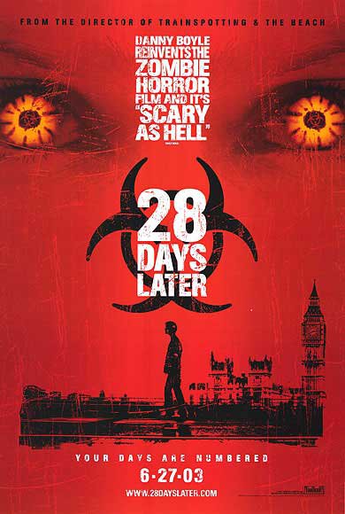 28 Days Later Advance Single Sided Original Movie Poster 27Ã�40 inches
