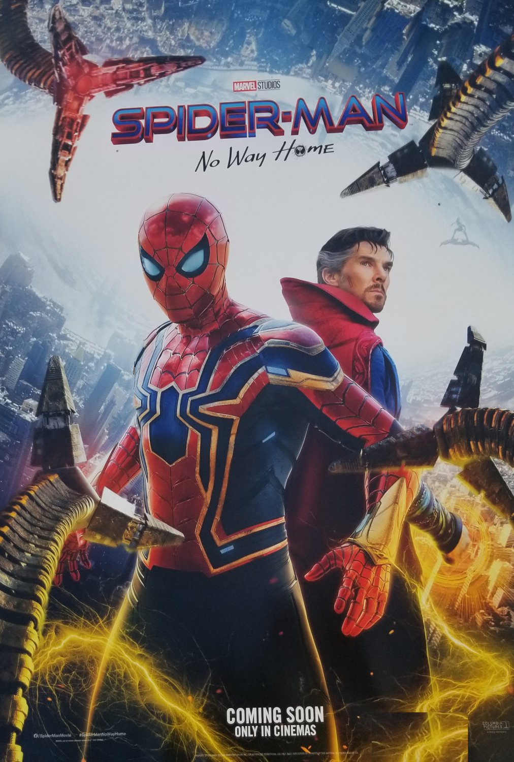 Spider-Man:  No Way Home A Double Sided Original Movie Poster 27&Atilde;�40 inches