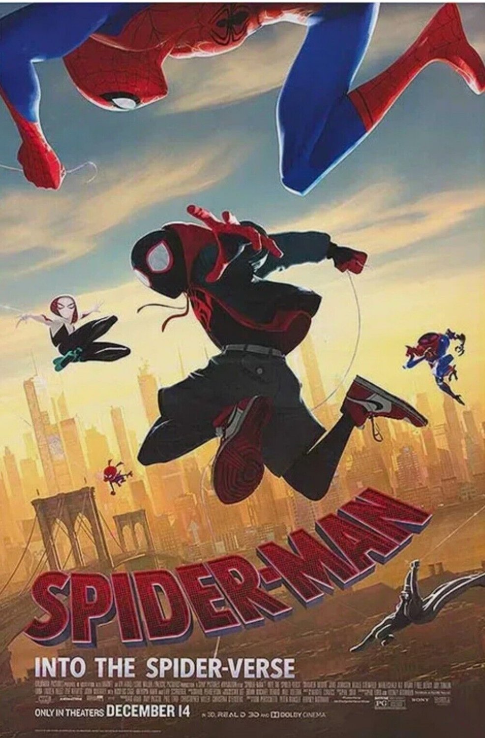 Spider-man Into the Spider Verse B REG Movie Poster Double Sided 27x40 Original 27"x40"