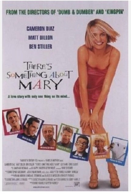 THERE'S SOMETHING ABOUT MARY double Sided Original Movie Poster 27&Atilde;�40 inches