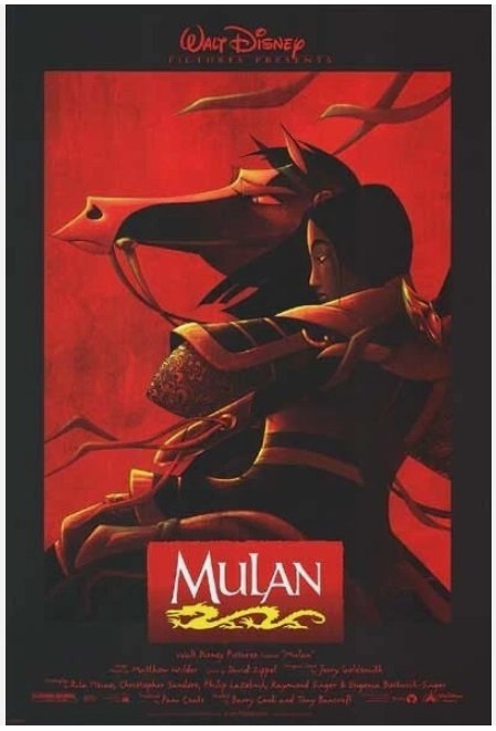 Mulan REGULAR DOUBLE Sided Original Movie poster 27&Atilde;�40 inches