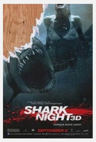 Shark Night 3D Single Sided Original Movie Poster 27&Atilde;�40 inches