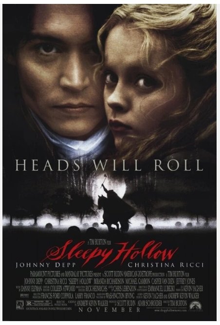 Sleepy Hollow Reg Double Sided Original Movie Poster 27&Atilde;�4 inches