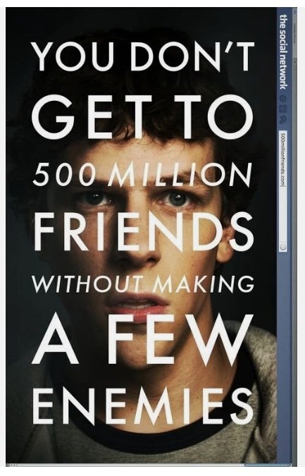 Social Network Advance Double Sided Original Movie poster 27&Atilde;�40 inches