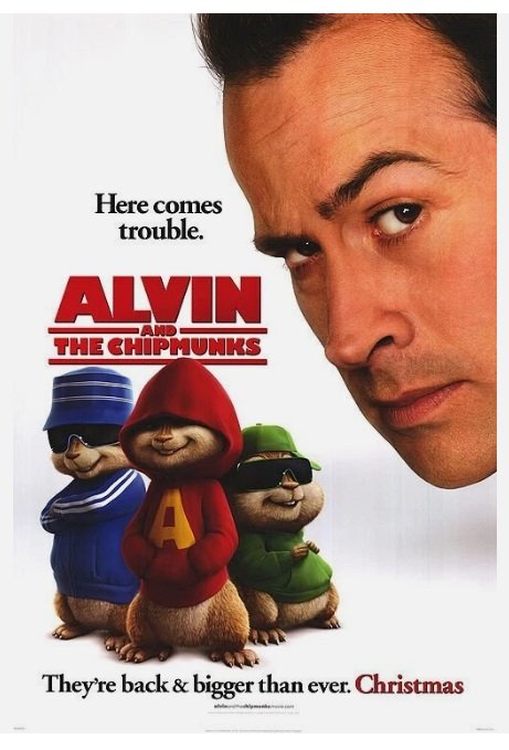 Alvin and the Chipmunks Version A Original Movie Poster Single Sided 27 X40 inches