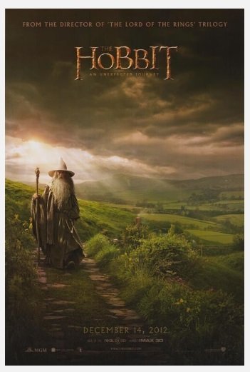HOBBIT ADVANCE double Sided Original Movie Poster 27&Atilde;�40 inches