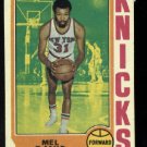 1974-75 Topps #43 Mel Davis   NBA  New York Knicks