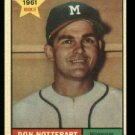 1961 #29 Don Nottebart RC rookie Minnesota baseball card