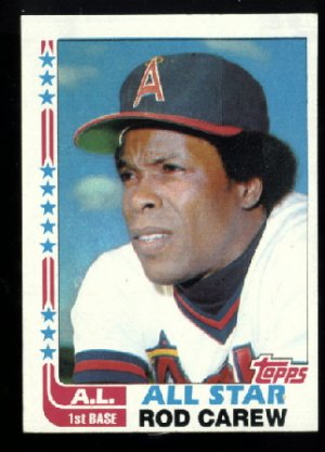 NrMt + WRONG BACK 1982 Topps Rod Carew All Star baseball card