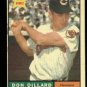 1961 Topps #172 Don Dillard RC Cleveland Indians rookie Baseball card