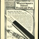 Original 1916 Ad for Waterman's Ideal Fountain Pen