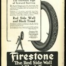 1916 Firestone Tire ad      The Red side wall and black tread   Original item   Colossus