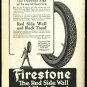 1916 Firestone Tire ad      The Red side wall and black tread   Original item   Colossus