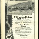 1916  Northern Pacific railroad  Yellowstone National Park  Art Ad