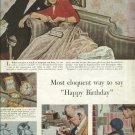 1950 Swiss Watch Ad  The watchmakers of Switzerland    Happy Birthday