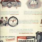 1950  Johnny Parsons  Ad CHAMPION spark plugs      Be A Champion Driver