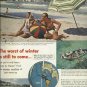1950 ad Pan American airline ad  Clipper  The worst of winter is still to come