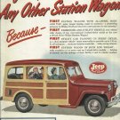 1950 ad Jeep Willys station wagon   Willys overland Motors