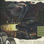 1950 General Tire magazine ad Car on slick mountain road
