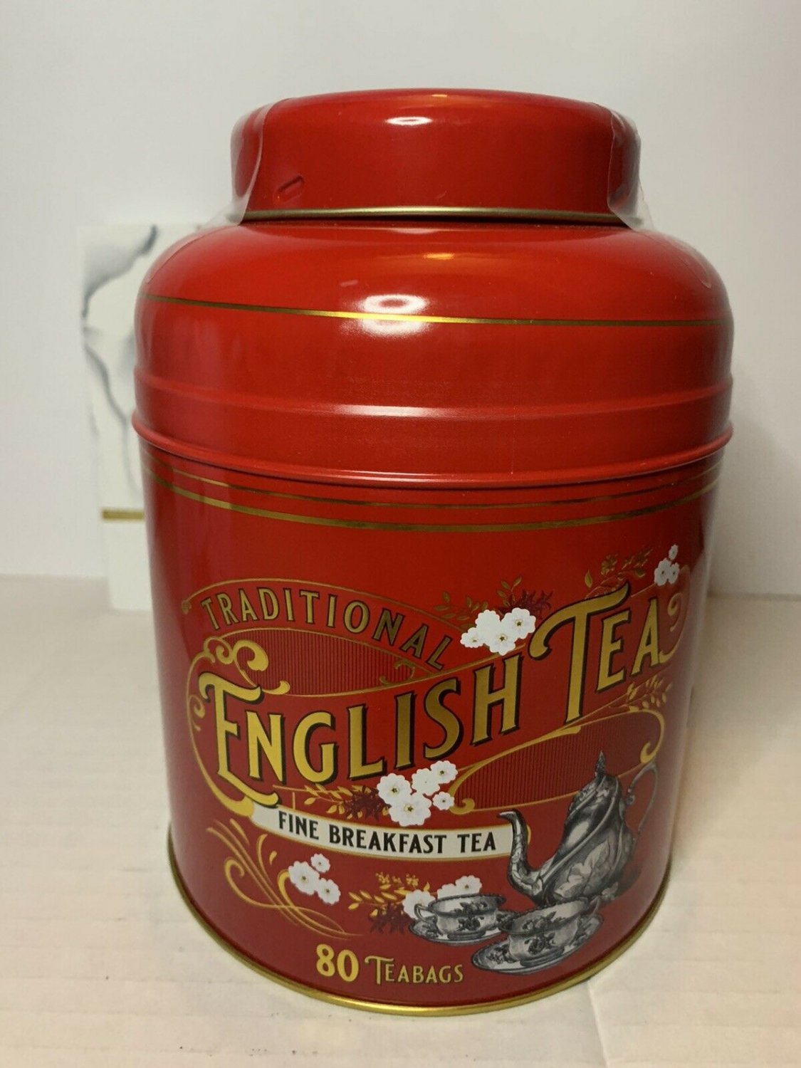 Traditional English Tea, VINTAGE VICTORIAN TIN (large tin) w/ 80 Ceylon ...